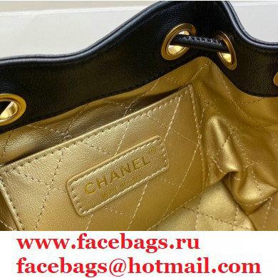 Chanel CC Charms Drawstring Bucket Bag AS1883 Black 2020 - Click Image to Close