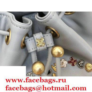 Chanel CC Charms Drawstring Bucket Bag AS1883 Gray 2020