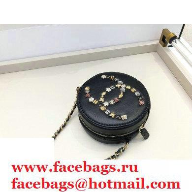Chanel CC Charms Round Clutch with Chain Bag Black 2020