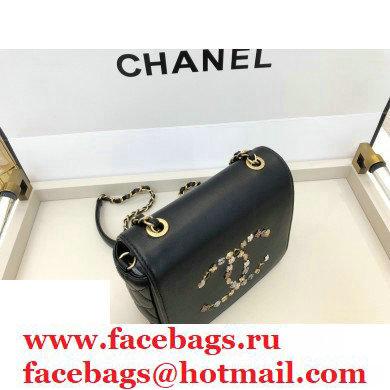 Chanel CC Charms Small Flap Bag AS1881 Black 2020 - Click Image to Close