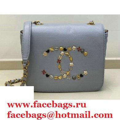 Chanel CC Charms Small Flap Bag AS1881 Gray 2020 - Click Image to Close