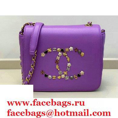 Chanel CC Charms Small Flap Bag AS1881 Purple 2020