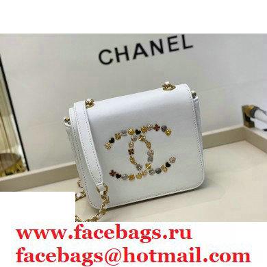 Chanel CC Charms Small Flap Bag AS1881 White 2020