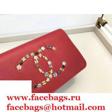 Chanel CC Charms Wallet on Chain WOC Bag Red 2020