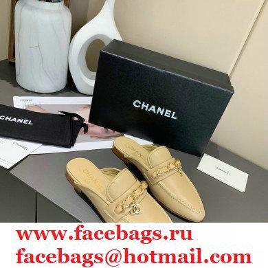 Chanel Chain and CC Logo Mules Beige 2020 - Click Image to Close