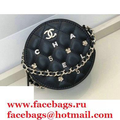 Chanel Charms Round Clutch with Chain Bag Black 2020