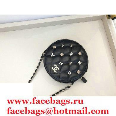 Chanel Charms Round Clutch with Chain Bag Black 2020 - Click Image to Close