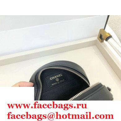 Chanel Charms Round Clutch with Chain Bag Black 2020