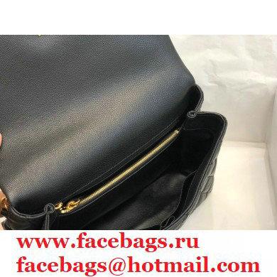 Chanel Coco Handle Medium Flap Bag Black/Burgundy with Lizard Top Handle A92991 Top Quality 7148 - Click Image to Close