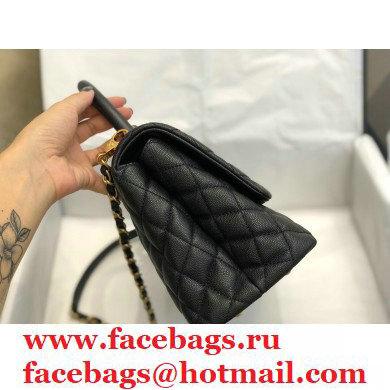 Chanel Coco Handle Medium Flap Bag Black with Top Handle A92991 Top Quality 7148 - Click Image to Close