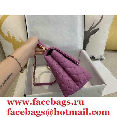 Chanel Coco Handle Medium Flap Bag Mauve with Top Handle A92991 Top Quality 7148 - Click Image to Close