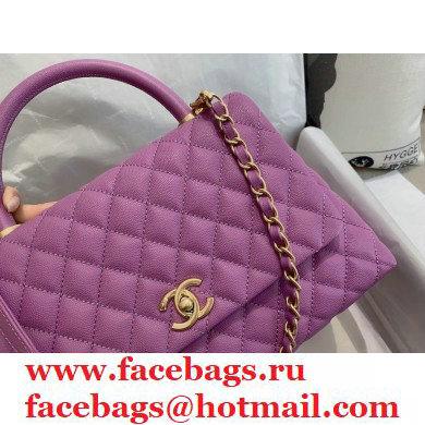 Chanel Coco Handle Medium Flap Bag Mauve with Top Handle A92991 Top Quality 7148 - Click Image to Close