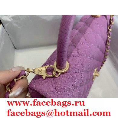 Chanel Coco Handle Medium Flap Bag Mauve with Top Handle A92991 Top Quality 7148