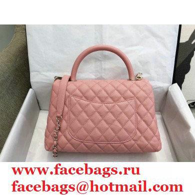 Chanel Coco Handle Medium Flap Bag Pink with Top Handle A92991 Top Quality 7148