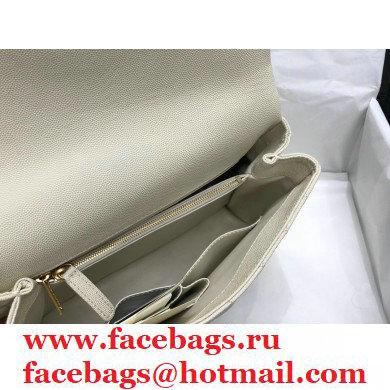 Chanel Coco Handle Medium Flap Bag White with Python Top Handle A92991 Top Quality 7148 - Click Image to Close