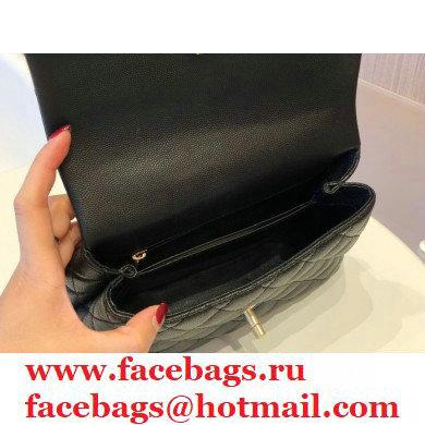 Chanel Coco Handle Small Flap Bag Black/Burgundy with Lizard Top Handle A92990 Original Quality 7147 - Click Image to Close