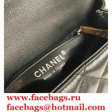 Chanel Coco Handle Small Flap Bag Black/Silver Burgundy Lizard with Top Handle A92990 - Click Image to Close