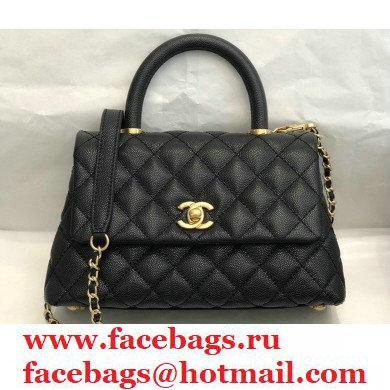 Chanel Coco Handle Small Flap Bag Black with Top Handle A92990 Top Quality 7147