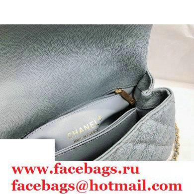 Chanel Coco Handle Small Flap Bag Gray with Lizard Top Handle A92990 Top Quality 7147 - Click Image to Close