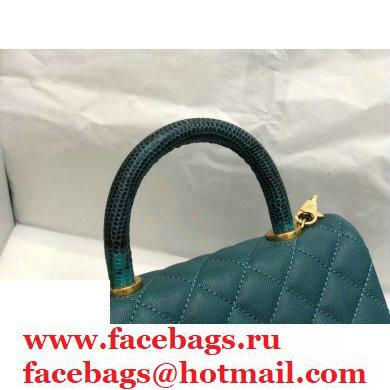 Chanel Coco Handle Small Flap Bag Green with Lizard Top Handle A92990 Top Quality 7147 - Click Image to Close