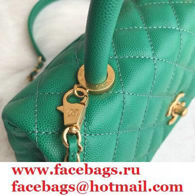 Chanel Coco Handle Small Flap Bag Green with Top Handle A92990 Top Quality 7147