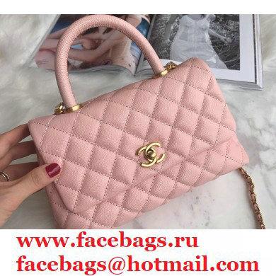 Chanel Coco Handle Small Flap Bag Light Pink with Top Handle A92990 Top Quality 7147 - Click Image to Close