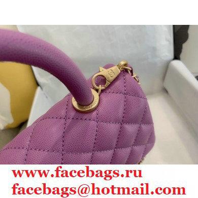 Chanel Coco Handle Small Flap Bag Mauve with Top Handle A92990 Top Quality 7147