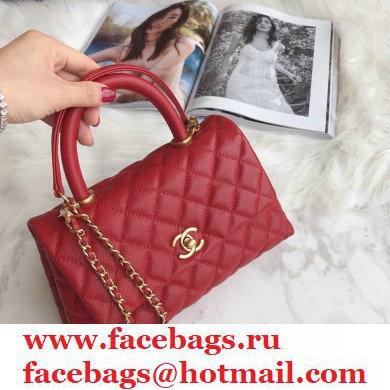 Chanel Coco Handle Small Flap Bag Red with Top Handle A92990 Top Quality 7147 - Click Image to Close