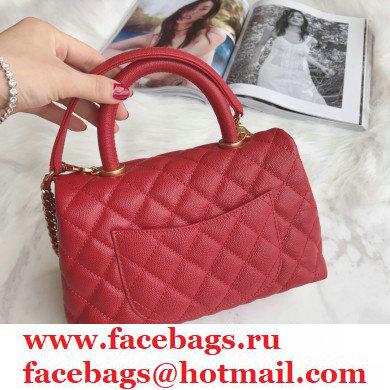 Chanel Coco Handle Small Flap Bag Red with Top Handle A92990 Top Quality 7147 - Click Image to Close