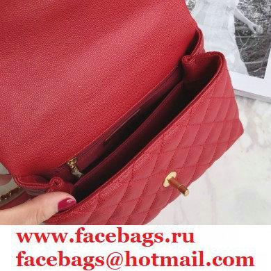 Chanel Coco Handle Small Flap Bag Red with Top Handle A92990 Top Quality 7147