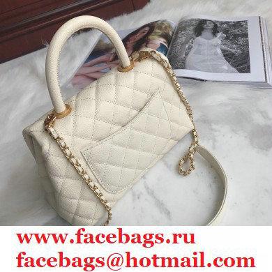 Chanel Coco Handle Small Flap Bag White with Top Handle A92990 Top Quality 7147 - Click Image to Close