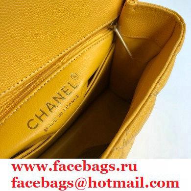 Chanel Coco Handle Small Flap Bag Yellow with Top Handle A92990