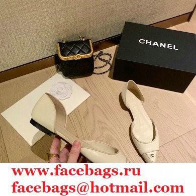 Chanel Coco Vintage Ballerina Flats Top Quality Creamy 2020 - Click Image to Close