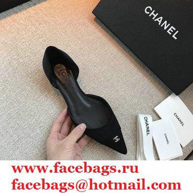 Chanel Coco Vintage Ballerina Flats Top Quality Satin Black 2020