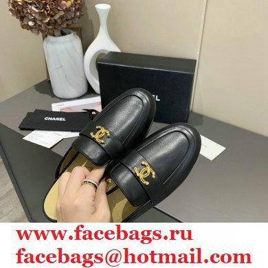Chanel Crystal CC Logo Mules Black 2020 - Click Image to Close