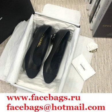 Chanel Crystal Logo Heel 3.5cm Pumps Black 2020