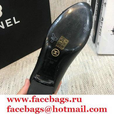 Chanel Crystal Logo Heel 3.5cm Pumps with Strap Black 2020 - Click Image to Close