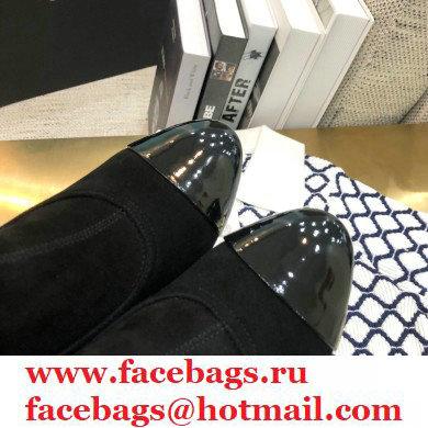 Chanel Crystal Logo Heel 8.5cm Boots Suede Black 2020