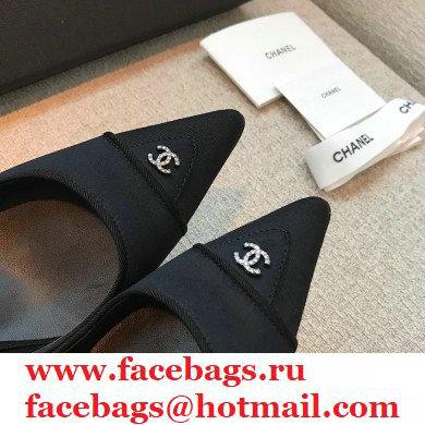 Chanel Heel 7cm Coco Vintage Pumps Top Quality Satin Black 2020