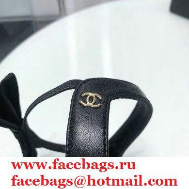 Chanel Heel 8cm Pumps with Bow Strap G36360 Black 2020 - Click Image to Close