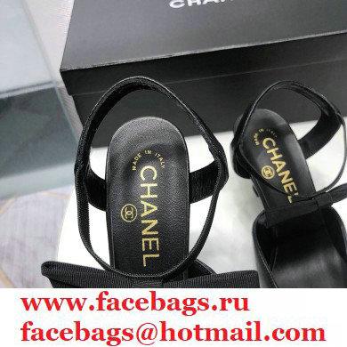 Chanel Heel 8cm Pumps with Bow Strap G36360 Black 2020