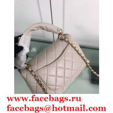 Chanel Lambskin Flap Bag with Handle AS2044 Off White 2020