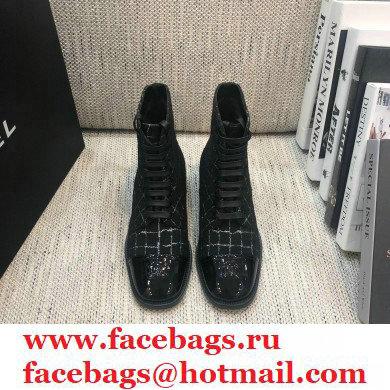Chanel Logo Lace-Ups Ankle Boots CH20 2020