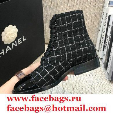 Chanel Logo Lace-Ups Ankle Boots CH20 2020