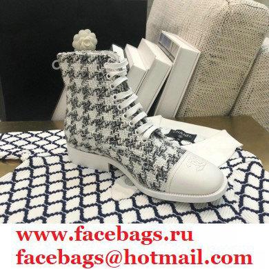 Chanel Logo Lace-Ups Ankle Boots CH22 2020