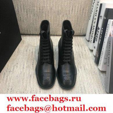 Chanel Logo Lace-Ups Ankle Boots CH23 2020 - Click Image to Close