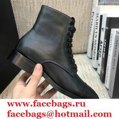 Chanel Logo Lace-Ups Ankle Boots CH23 2020