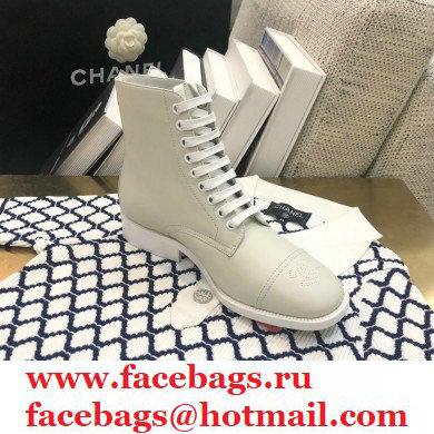 Chanel Logo Lace-Ups Ankle Boots CH24 2020 - Click Image to Close
