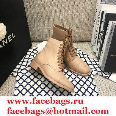Chanel Logo Lace-Ups Ankle Boots CH25 2020 - Click Image to Close