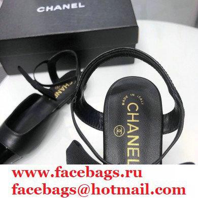 Chanel Mary Janes with Bow Strap G36361 Black 2020